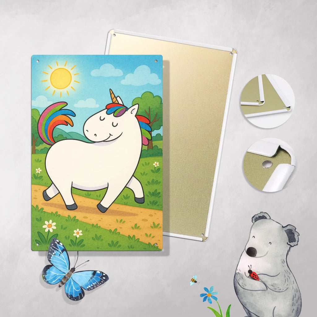 Metalowy szyld do malowania po numerach jednorożec dumnie kroczyć Design Jednorożec, jednorożce, dekoracje jednorożca, jednorożec