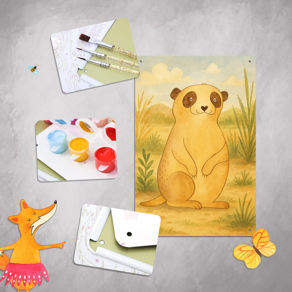 Malen nach Zahlen Metallschild Erdmännchen Design Malen nach Zahlen, Baseln, Kreativität, Kunstwerk, Malen, Ausmalbild, Künstler, DIY, Bastelidee, Afrika, Wildtiere, Roadtrip, Erdmännchen, Afrikareise, Reisen, Spruch, Weltreise, Traveling