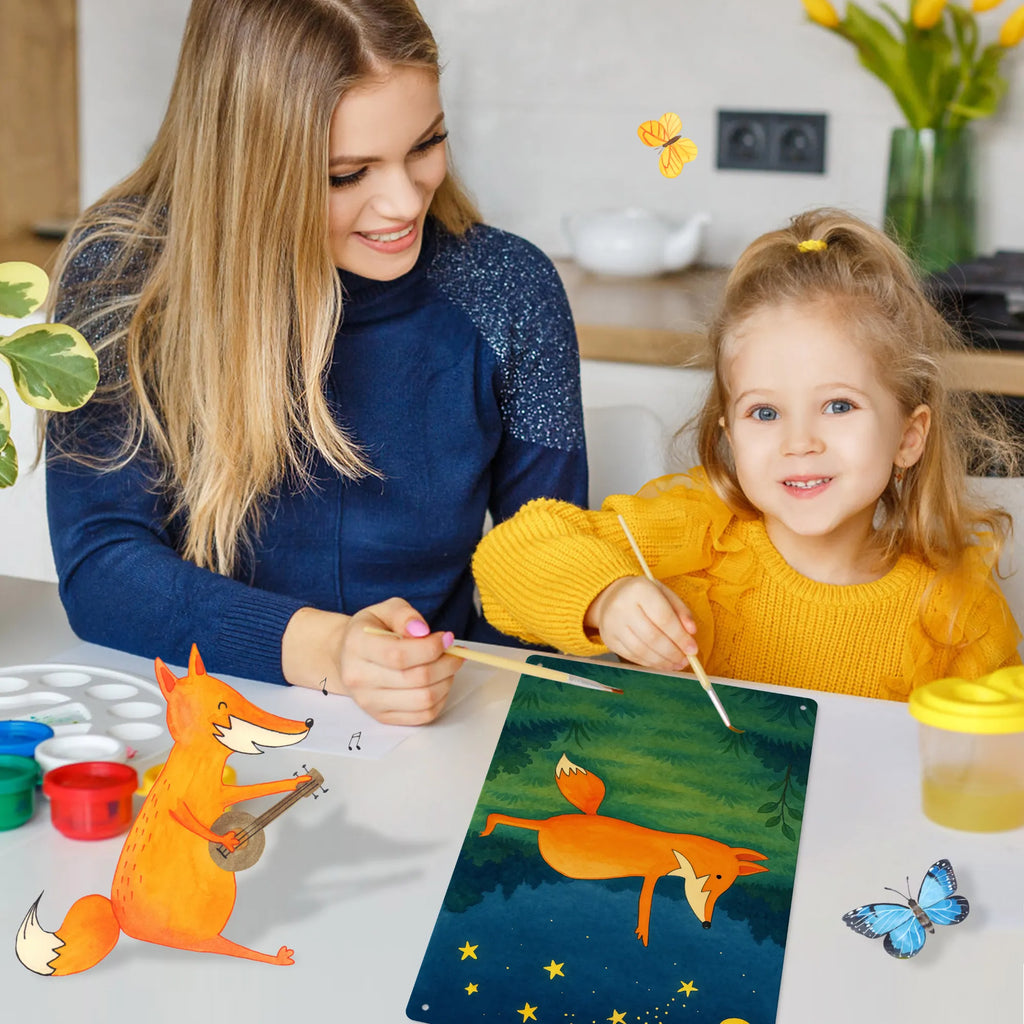 Paint by Numbers Metal Sign Fox Stars Design fox, foxes, forest wildlife, clever as a fox, animal lover, Always Look on the Bright Side of Life, Saying positive, words of consolation, Saying beautiful, Fox, Romance