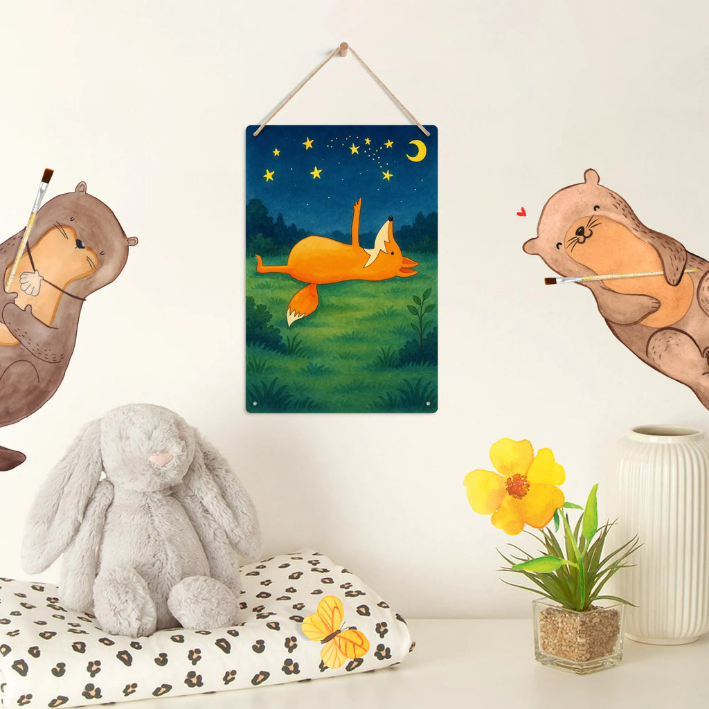 Paint by Numbers Metal Sign Fox Stars Design fox, foxes, forest wildlife, clever as a fox, animal lover, Always Look on the Bright Side of Life, Saying positive, words of consolation, Saying beautiful, Fox, Romance