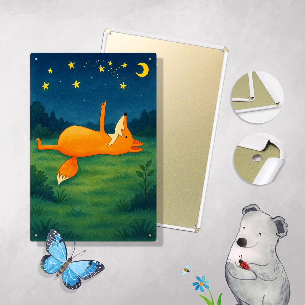 Paint by Numbers Metal Sign Fox Stars Design fox, foxes, forest wildlife, clever as a fox, animal lover, Always Look on the Bright Side of Life, Saying positive, words of consolation, Saying beautiful, Fox, Romance