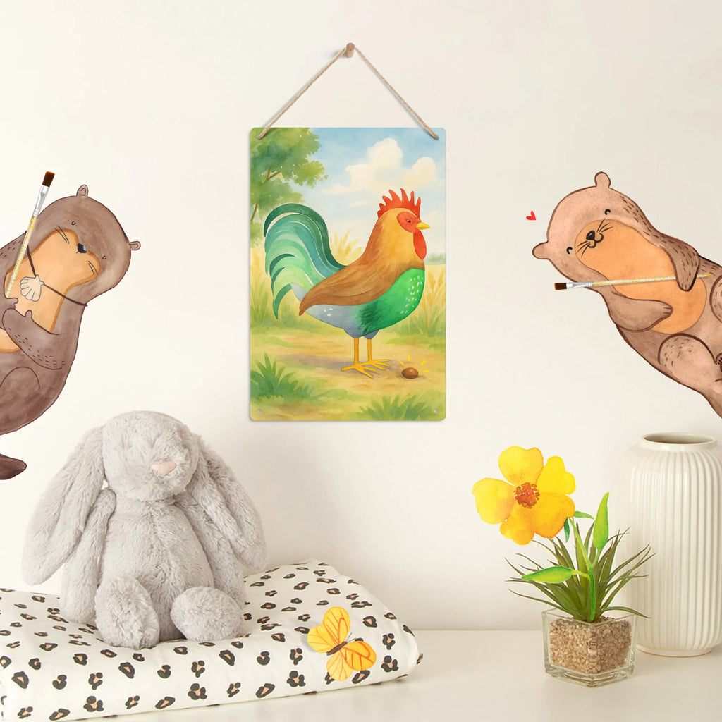 Metalowy szyld do malowania po numerach kogut ziarno Design Gospodarstwo, zwierzęta gospodarskie, rolnik, rolniczka