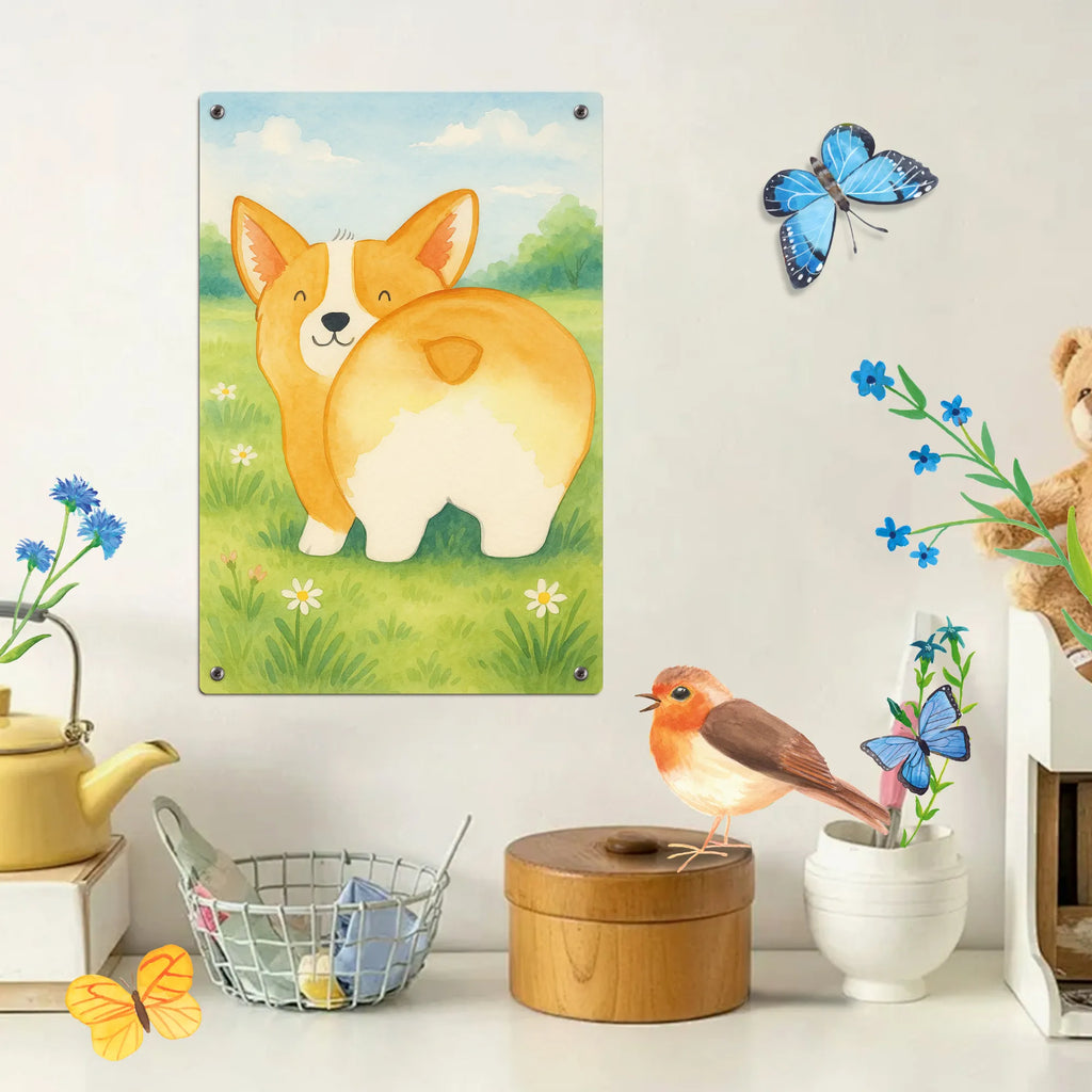 Malen nach Zahlen Metallschild Corgi Po Design Kunstwerk, Bastelidee, Baseln, Malen nach Zahlen, Malen, Künstler, DIY, Kreativität, Ausmalbild, Hund, Hundemotiv, Haustier, Hunderasse, Tierliebhaber, Hundebesitzer, Sprüche, Corgie, Hundeliebe, Spruch, Motivation, Selbstliebe