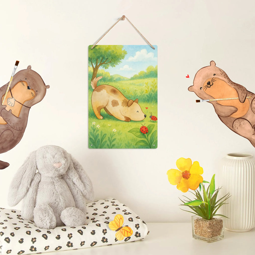 Metalowy szyld do malowania po numerach pies biedronka Design Pies, motyw psa, zwierzę domowe, rasa psa, miłośnik zwierząt, właściciel psa, powiedzenia