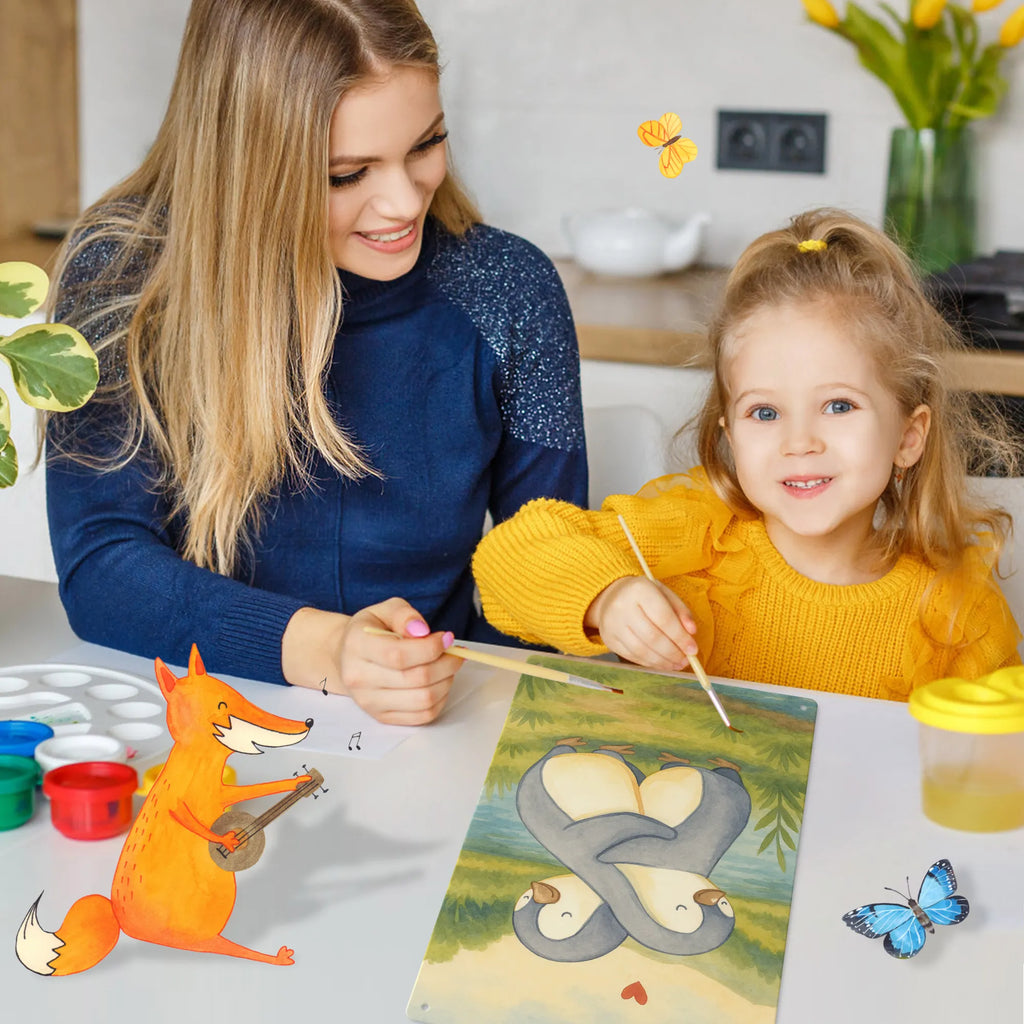 Metalowy szyld do malowania po numerach Pingwiny Przytulanie Design Miłość, partner, przyjaciel, przyjaciółka, mąż, żona, wesele, zaręczyny, prośba o rękę, prezent miłosny, rocznica, dzień ślubu