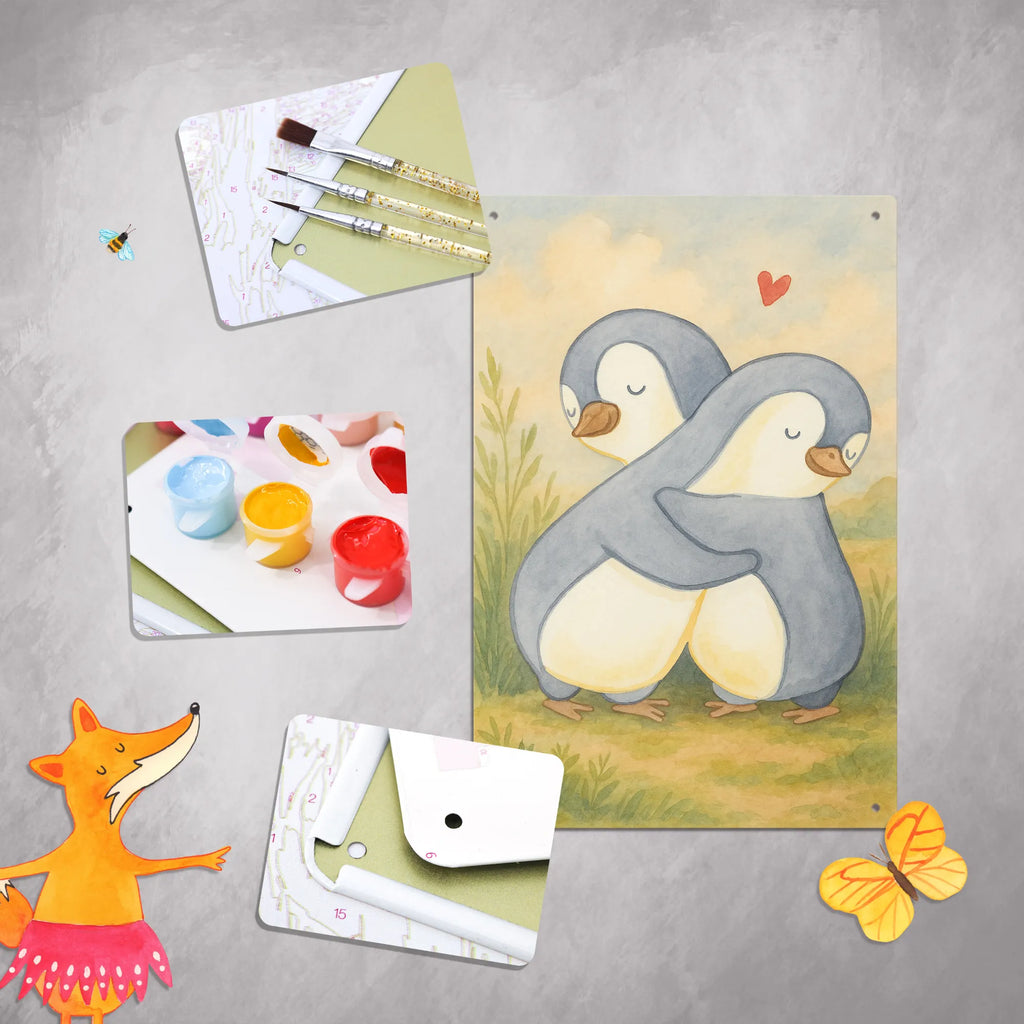 Malen nach Zahlen Metallschild Pinguine Kuscheln Design Kunstwerk, Malen, Malen nach Zahlen, Ausmalbild, Baseln, Künstler, DIY, Kreativität, Bastelidee, Liebe, Partner, Freund, Freundin, Ehemann, Ehefrau, Heiraten, Verlobung, Heiratsantrag, Liebesgeschenk, Jahrestag, Hocheitstag, Geschenk für Partner, Hochzeitstag, Valentinstag, für Ehemann, Liebesbeweis, Geschenk für Frauen, Geschenk für Freundin, Mitbringsel, für Männer