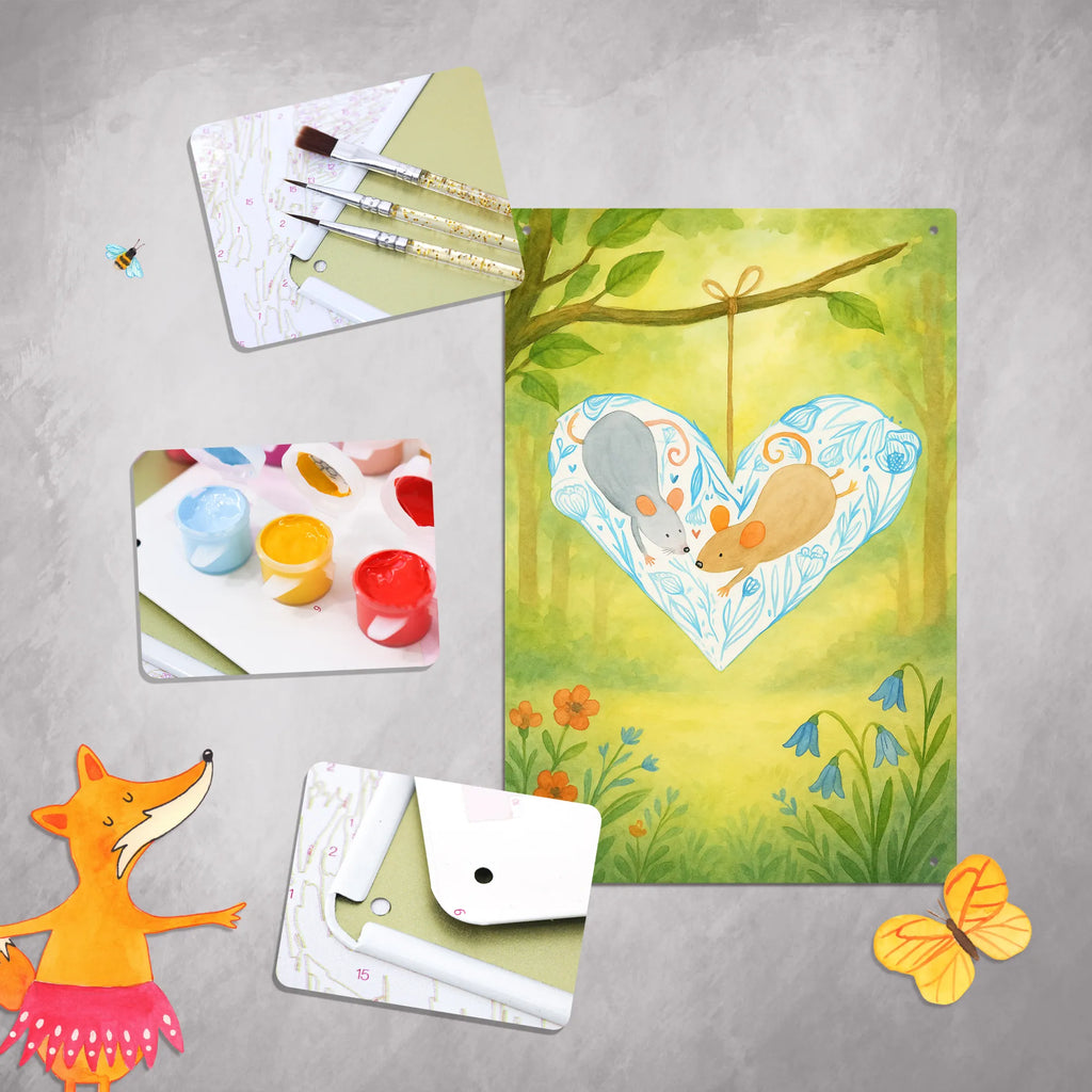 Malen nach Zahlen Metallschild Mäuse Herz Design Bastelidee, Kunstwerk, Ausmalbild, Malen, Kreativität, Künstler, Malen nach Zahlen, Baseln, DIY, Liebe, Partner, Freund, Freundin, Ehemann, Ehefrau, Heiraten, Verlobung, Heiratsantrag, Liebesgeschenk, Jahrestag, Hocheitstag, Mäuse, Lieblingsmensch, Liebesbotschaft, Geschenk für zwei, Gemeinsamkeit, Liebesbeweis, Maus, Love, Hochzeit