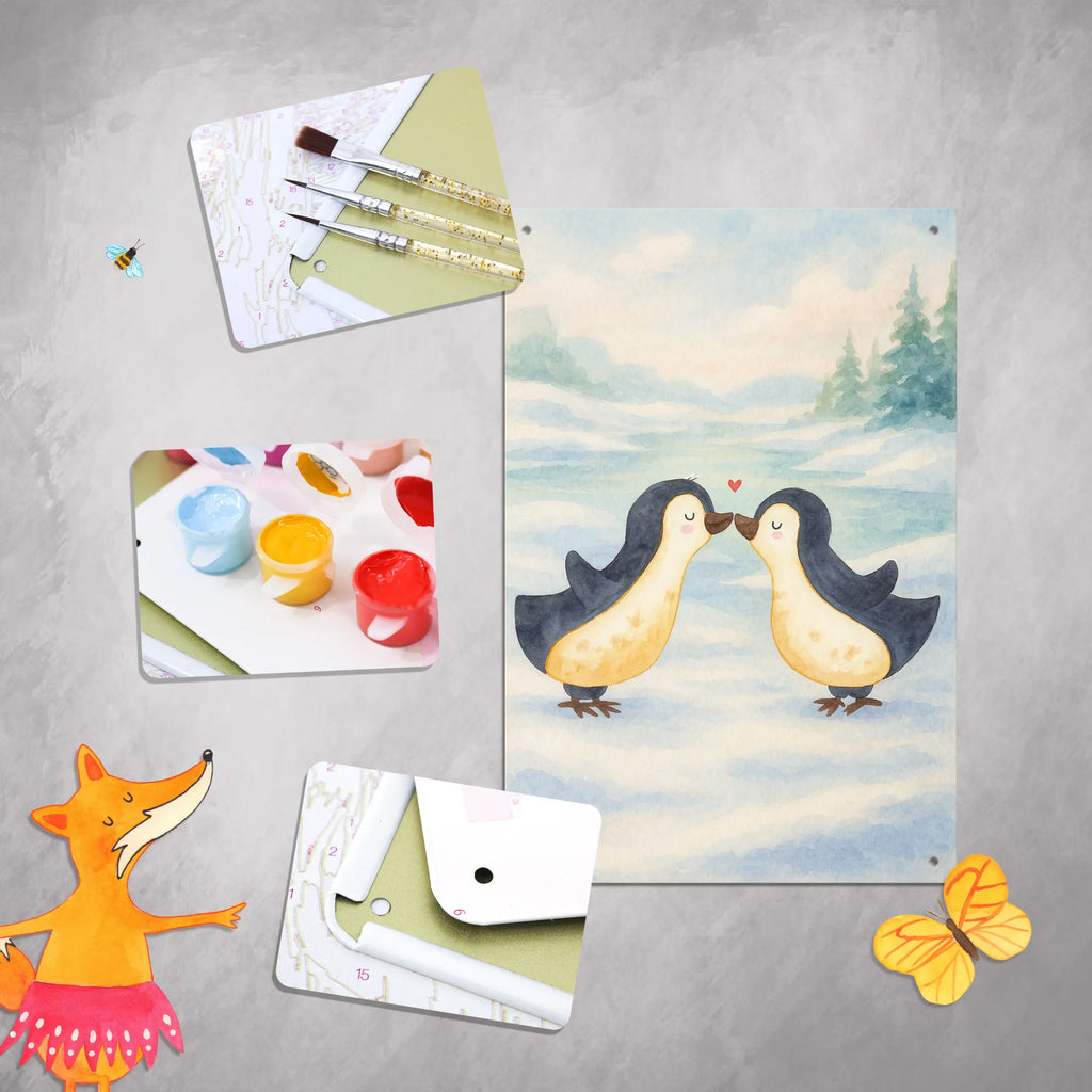Paint by Numbers Metal Sign Penguins in love Design Love, Loving, Two, Together, Marriage, Engagement, Proposal of marriage, Love gift, gift for her, gift for him, anniversary gift, couple. love couple, anniversary, Penguin, guest gift, proof of love, gift friend, penguins, pair, love saying, gift anniversary, wedding, pair of penguins, fiancée, wedding anniversary, love, gift idea, engagement, gift girlfriend, fiancé, penguin love