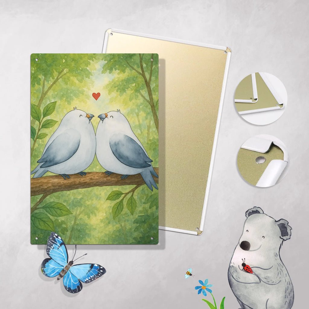 Metalowy szyld do malowania po numerach Gołębia miłość Design Miłość, partner, przyjaciel, przyjaciółka, mąż, żona, wesele, zaręczyny, prośba o rękę, prezent miłosny, rocznica, dzień ślubu