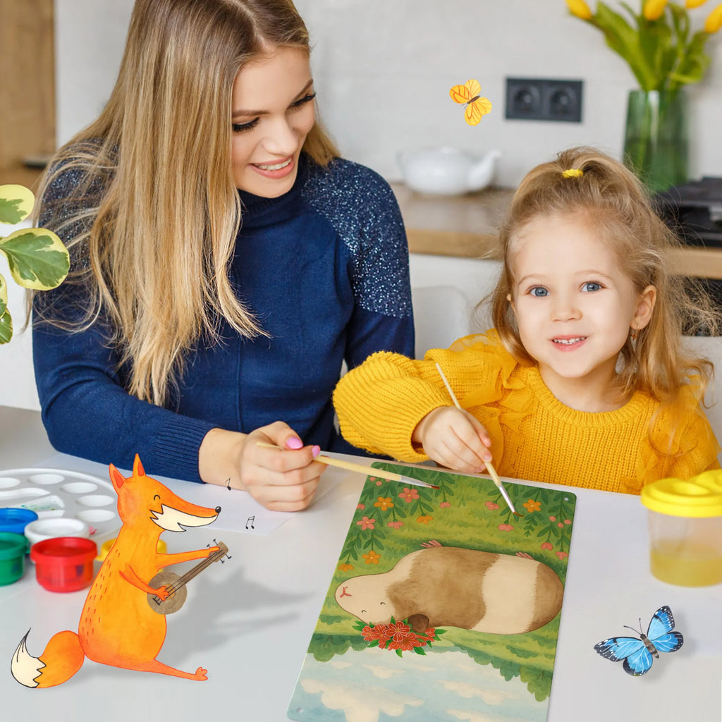 Paint by Numbers Metal Sign Guinea pig wisdom Design small animals, cute, funny, cute animal motives, hand drawn, small world, funny sayings, good mood, happy, gifts, gift ideas, special gifts, animal lover, card, saying, guinea pig, wonderland, wonder, flower child, meerie, motivation, Meeries, reality, wisdom