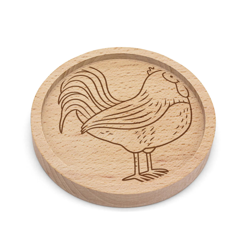 Holz Untersetzer Hahn Korn Untersetzer, Gravierte Untersetzer, Untersetzer graviert, Holz Untersetzer, Bauernhof, Hoftiere, Landwirt, Landwirtin, Henne, Hahn, Eier, Natur, Korn