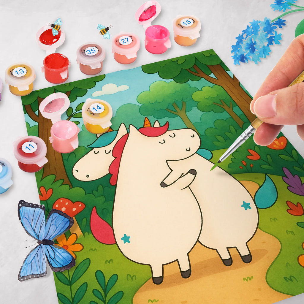 Paint by Numbers unicorns Embrace Design Kunstwerk, Malen nach Zahlen, Baseln, Ausmalbild, Kreativität, Malen, DIY, Künstler, Bastelidee, Einhorn, Einhörner, Einhorn Deko, Unicorn, BFF, Geschwister, Familie, Sister, Freundinnen, Schwester, Schwestern, Freundin, Liebe