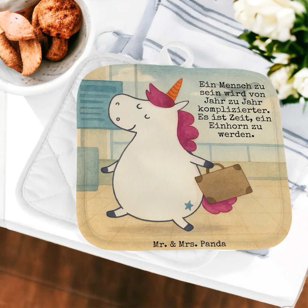 2er Set Topflappen  Einhorn Koffer Design Topflappen, Topfuntersetzer, Ofenhandschuh, Topflappen Set, Topflappen lustig, Topflappen mit Spruch, Ofenhandschuhe, Topfhandschuhe, Topfhandschuh, Topflappenset, Topflappen 2er Set, Schöne Topflappen, Einhorn, Einhörner, Einhorn Deko, Unicorn, unicorn, Koffer, Verreisen, Reise, Gepäck, Abenteuer, Erwachsen, Kind, albern, Spaß, lustig, witzig