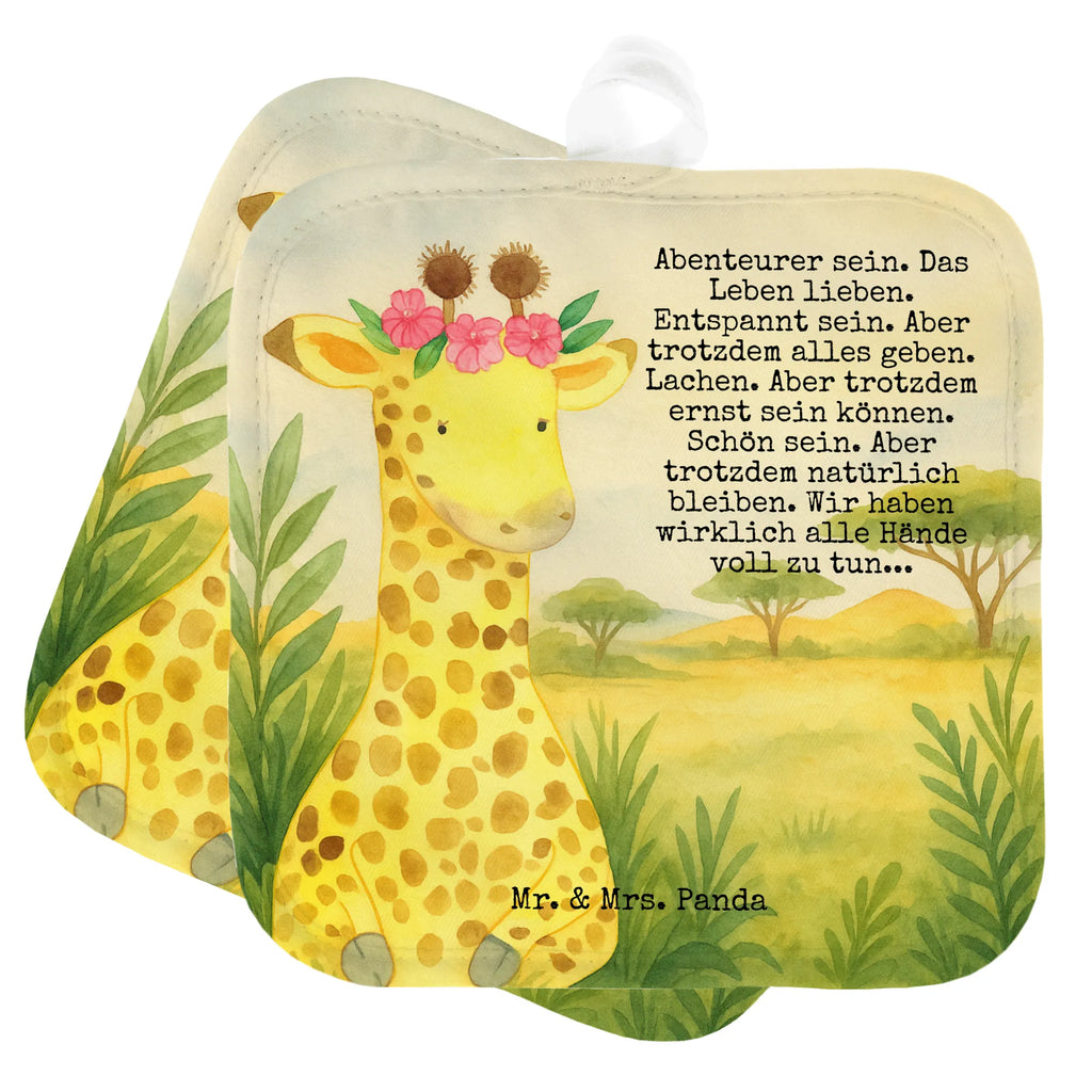 2er Set Topflappen  Giraffe Blumenkranz Design Topflappen, Topfuntersetzer, Ofenhandschuh, Topflappen Set, Topflappen lustig, Topflappen mit Spruch, Ofenhandschuhe, Topfhandschuhe, Topfhandschuh, Topflappenset, Topflappen 2er Set, Schöne Topflappen, Afrika, Wildtiere, Giraffe, Blumenkranz, Abenteurer, Selbstliebe, Freundin