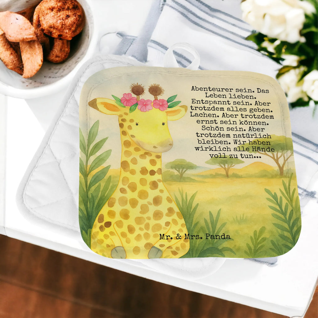 2er Set Topflappen  Giraffe Blumenkranz Design Topflappen, Topfuntersetzer, Ofenhandschuh, Topflappen Set, Topflappen lustig, Topflappen mit Spruch, Ofenhandschuhe, Topfhandschuhe, Topfhandschuh, Topflappenset, Topflappen 2er Set, Schöne Topflappen, Afrika, Wildtiere, Giraffe, Blumenkranz, Abenteurer, Selbstliebe, Freundin