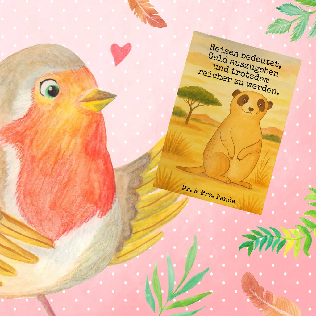 Grußkarte Erdmännchen Design Grußkarte, Klappkarte, Einladungskarte, Glückwunschkarte, Hochzeitskarte, Geburtstagskarte, Karte, Ansichtskarten, Afrika, Wildtiere, Erdmännchen, Reisen, Spruch, Weltreise, Afrikareise, Roadtrip, Traveling