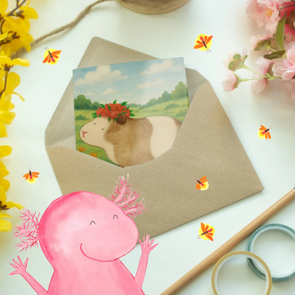 Kartka okolicznościowa świnka morska mądrość Design Ansichtskarten, Geburtstagskarte, Glückwunschkarte, Klappkarte, Karte, Grußkarte, Einladungskarte, Hochzeitskarte, Tiermotive, Gute Laune, lustige Sprüche, Tiere, Blumenkind, Wunderland, Weisheit, Meerie, Realität, Meeries, Motivation, Meerschweinchen, Wunder, Spruch