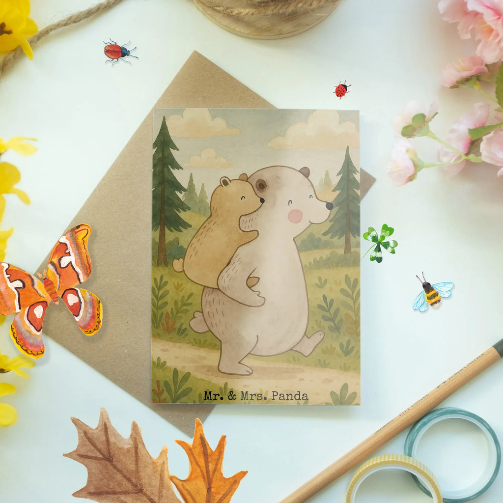 Grußkarte Papa Bär Design Grußkarte, Ansichtskarten, Hochzeitskarte, Einladungskarte, Geburtstagskarte, Glückwunschkarte, Karte, Klappkarte, Familie, Vatertag, Muttertag, Bruder, Schwester, Mama, Papa, Oma, Opa, Geschenk, Geburtstag, Papi, Vati, Vater, Onkel