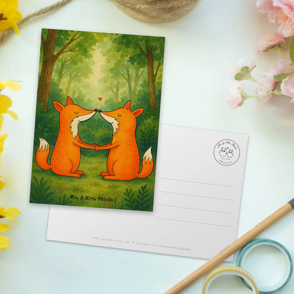 Pocztówka lisy miłość Design Postkarte, Karte, Geschenkkarte, Grußkarte, Einladung, Ansichtskarte, Geburtstagskarte, Einladungskarte, Dankeskarte, Ansichtskarten, Einladung Geburtstag, Einladungskarten Geburtstag, Fuchs, Füchse, Fox, Liebe, Liebespaar, Paar, Partner, Freundin, Freund, Ehe, Verlobte, Ehemann, Ehefrau, Liebesbeweis
