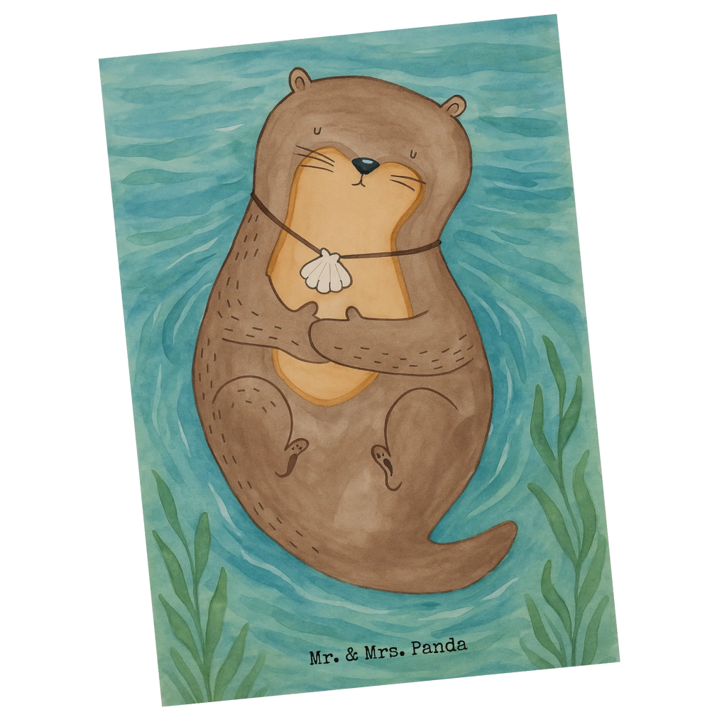 Postcard otter shell Design Ansichtskarten, Ansichtskarte, Postkarte, Karte, Einladungskarte, Einladung Geburtstag, Geschenkkarte, Geburtstagskarte, Grußkarte, Einladung, Dankeskarte, Einladungskarten Geburtstag, Otter, Fischotter, Seeotter, Büro, Motivation, grübeln, Otterliebe, träumen, Tagträumen