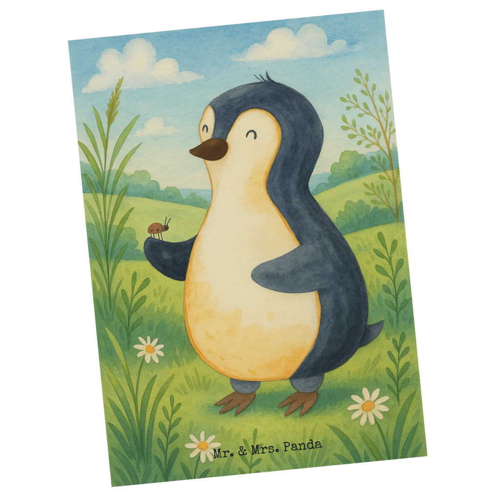 Postcard Penguin ladybug Design North Pole, Penguins, wonder, penguins, joy of life, joy, ladybird