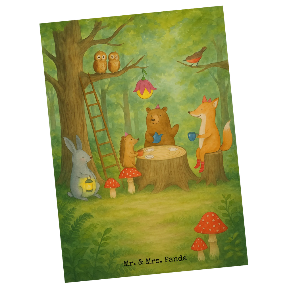 Postcard forest animals picnic Design Karte, Grußkarte, Einladungskarten Geburtstag, Geburtstagskarte, Geschenkkarte, Ansichtskarte, Postkarte, Dankeskarte, Ansichtskarten, Einladungskarte, Einladung Geburtstag, Einladung, Tiermotive, Gute Laune, lustige Sprüche, Tiere, Eichhörnchen, Waldtiere, Picknick, Igel, Wald, Hase, Maus, Fuchs