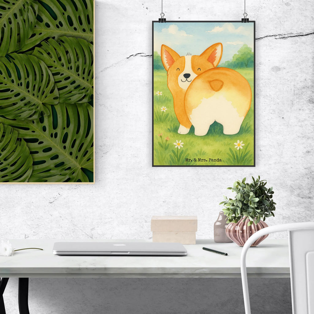 Poster corgi buttocks Design Bild, Mr. & Mrs. Panda Poster, Posterdruck, Wandposter, Wanddeko, Wanddekoration, Poster, Kinderposter, Wanddeko Bild, Küchenposter, Raumdekoration, Kunstdruck, Handgemaltes Poster, Designposter, Hund, Hundemotiv, Haustier, Hunderasse, Tierliebhaber, Hundebesitzer, Sprüche, Hundeliebe, Corgie, Spruch, Motivation, Selbstliebe