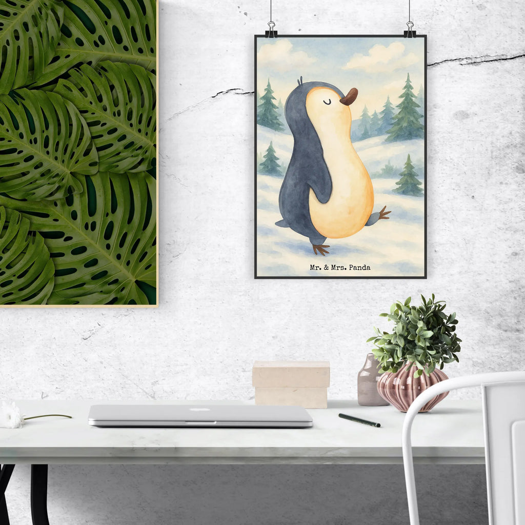 Poster Penguin march Design Wanddekoration, Poster, Wanddeko Bild, Wanddeko, Handgemaltes Poster, Wandposter, Küchenposter, Kunstdruck, Bild, Posterdruck, Mr. & Mrs. Panda Poster, Raumdekoration, Kinderposter, Designposter, Pinguin, Pinguine, Familie, Bruder, Langschläfer, Frühaufsteher, Schwester
