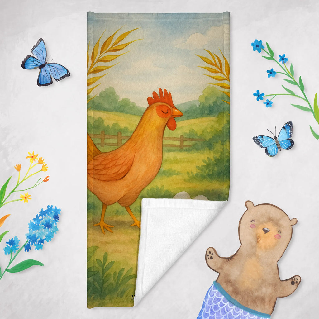 Badehandtuch Huhn Stolz Design Duschtuch, Badetuch, Strandtuch, Saunatuch, Kinder Handtuch, Bauernhof, Hoftiere, Landwirt, Landwirtin, Hahn, Henne, Hühner, Eier, Hof, Landleben, Motivation, Geburt, Magie, Spruch, Schwangerschaft