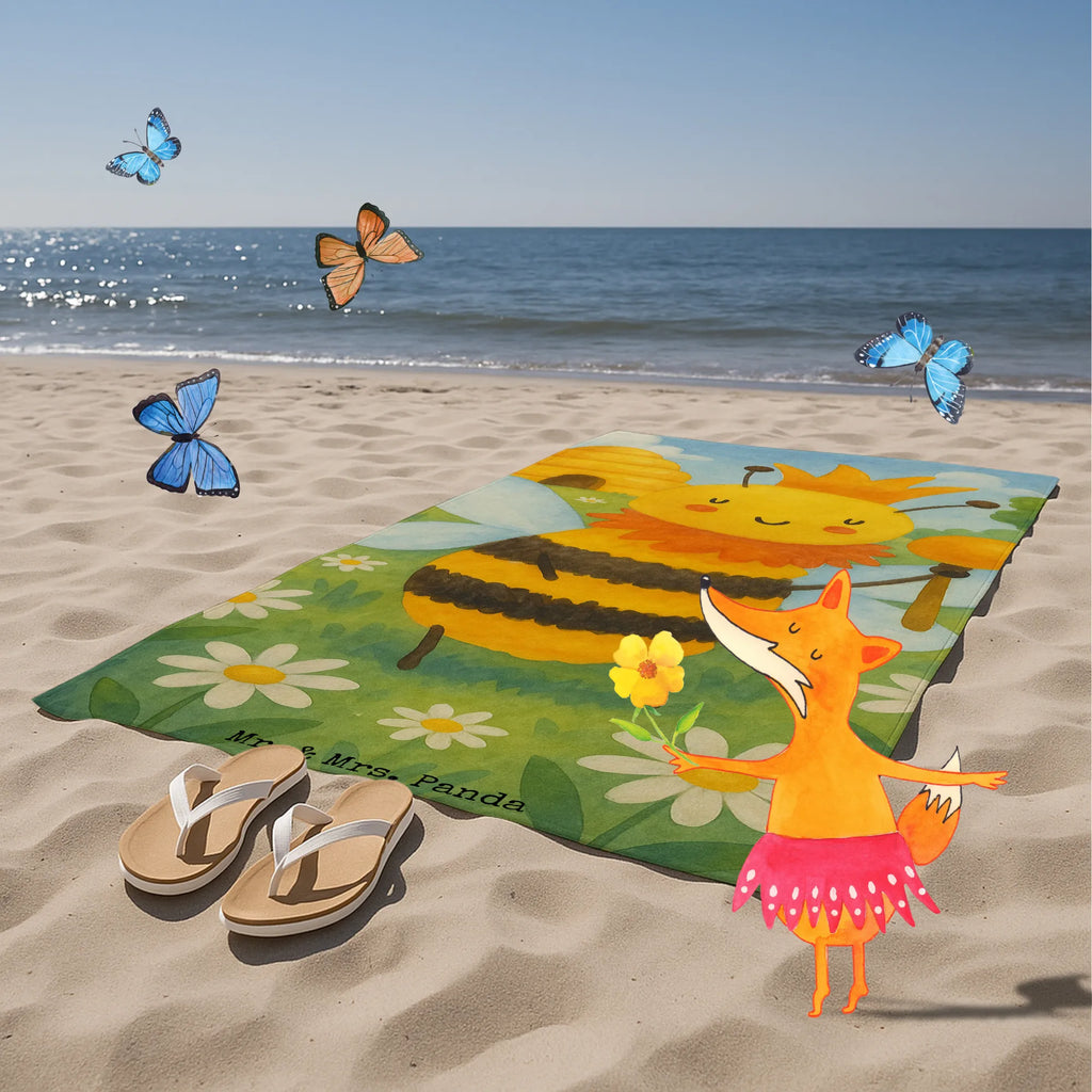 Badehandtuch Biene König Design Kinder Handtuch, Strandtuch, Badetuch, Saunatuch, Duschtuch, Biene, Wespe, Hummel