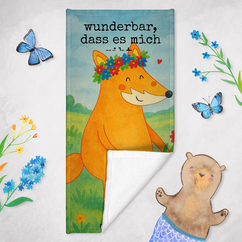 Hand towel Fox Flower Design Duschtuch, Badetuch, Strandtuch, Saunatuch, Kinder Handtuch, Fuchs, Füchse, Fox, Liebe, Freundin, Fuchsmädchen, Blumenmädchen, Freundinnen, Liebesbeweis, Blume, Blumen, Motivation, Freude, ich, mich, Selbstliebe