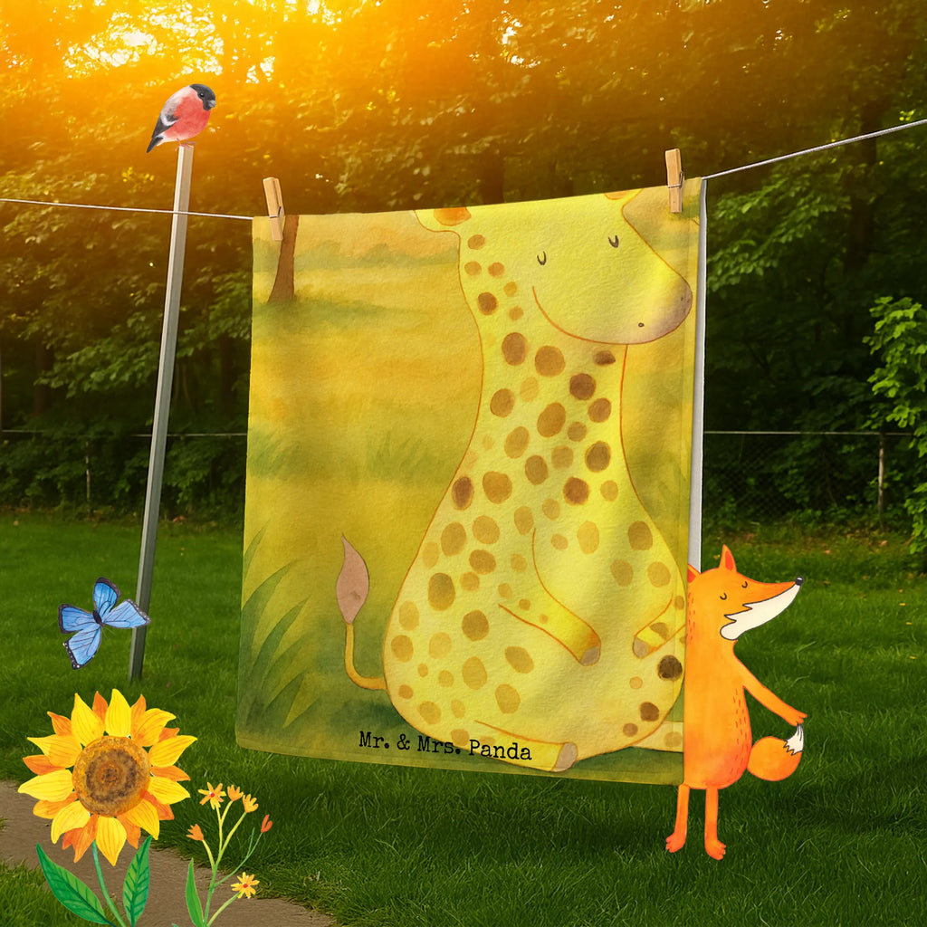 Hand towel giraffe Satisfied Design Duschtuch, Badetuch, Strandtuch, Saunatuch, Kinder Handtuch, Afrika, Wildtiere, Giraffe, Zufrieden, Glück, Abenteuer