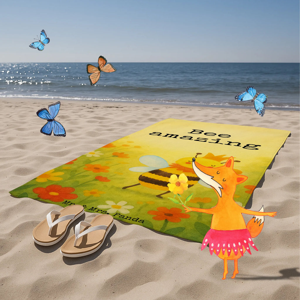 Badehandtuch Biene König Design Kinder Handtuch, Strandtuch, Badetuch, Saunatuch, Duschtuch, Biene, Wespe, Hummel