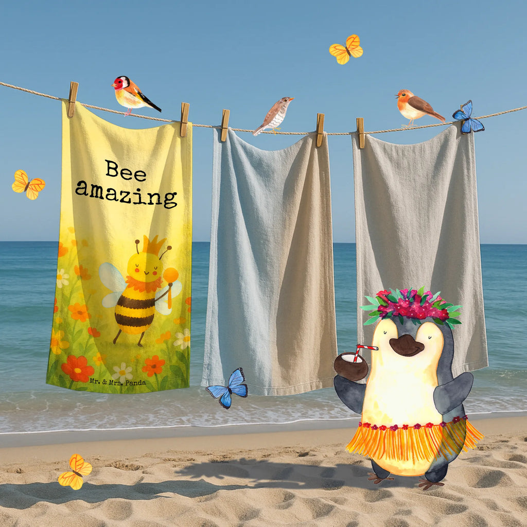 Badehandtuch Biene König Design Kinder Handtuch, Strandtuch, Badetuch, Saunatuch, Duschtuch, Biene, Wespe, Hummel