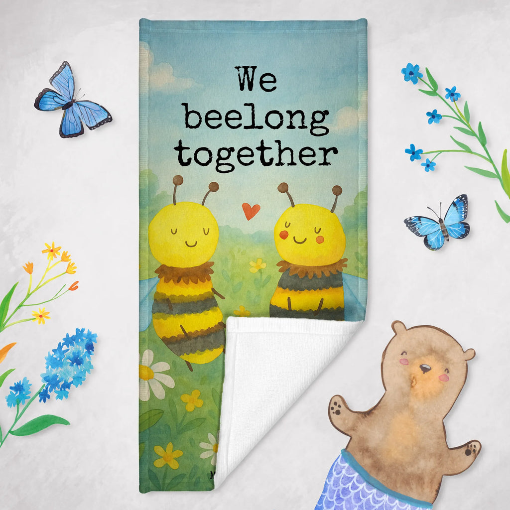 Hand towel bee In love Design Duschtuch, Badetuch, Strandtuch, Saunatuch, Kinder Handtuch, Biene, Wespe, Hummel