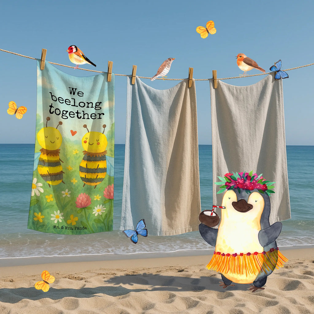 Hand towel bee In love Design Duschtuch, Badetuch, Strandtuch, Saunatuch, Kinder Handtuch, Biene, Wespe, Hummel