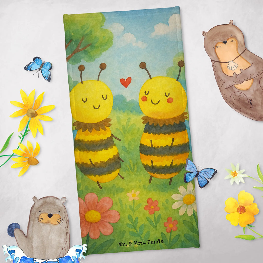 Hand towel bee In love Design Duschtuch, Badetuch, Strandtuch, Saunatuch, Kinder Handtuch, Biene, Wespe, Hummel
