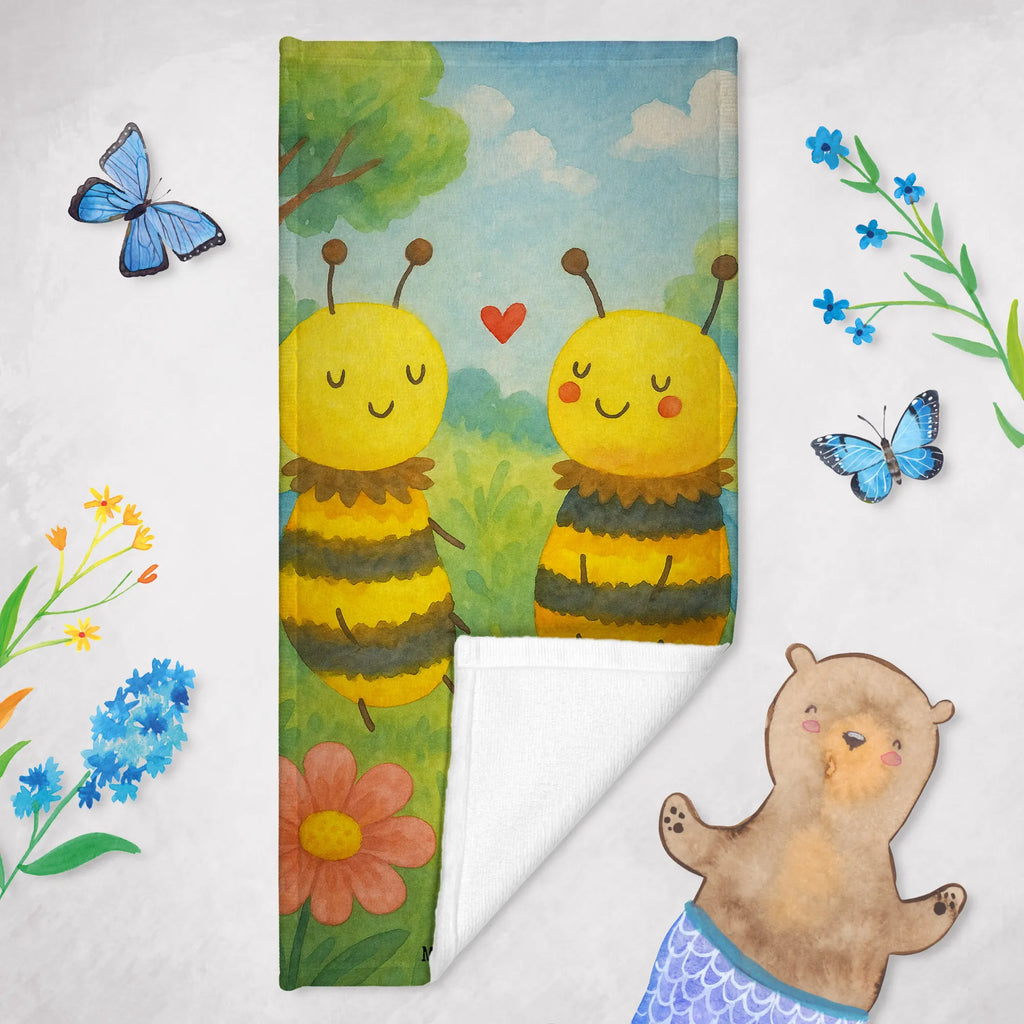 Hand towel bee In love Design Duschtuch, Badetuch, Strandtuch, Saunatuch, Kinder Handtuch, Biene, Wespe, Hummel