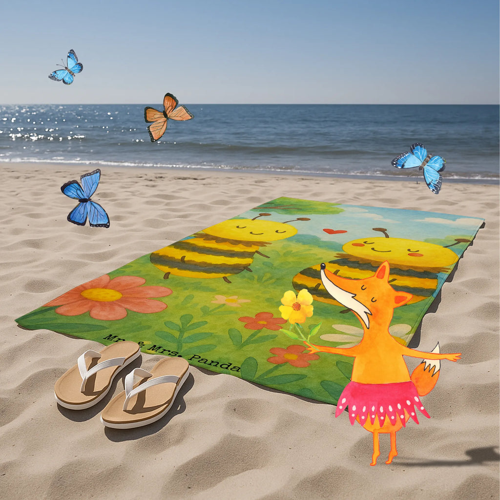 Hand towel bee In love Design Duschtuch, Badetuch, Strandtuch, Saunatuch, Kinder Handtuch, Biene, Wespe, Hummel