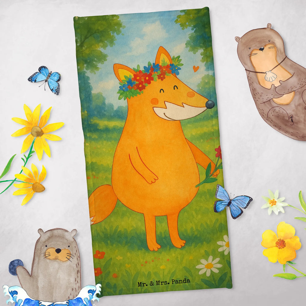Hand towel Fox Flower Design Duschtuch, Badetuch, Strandtuch, Saunatuch, Kinder Handtuch, Fuchs, Füchse, Fox, Liebe, Freundin, Fuchsmädchen, Blumenmädchen, Freundinnen, Liebesbeweis, Blume, Blumen, Motivation, Freude, ich, mich, Selbstliebe