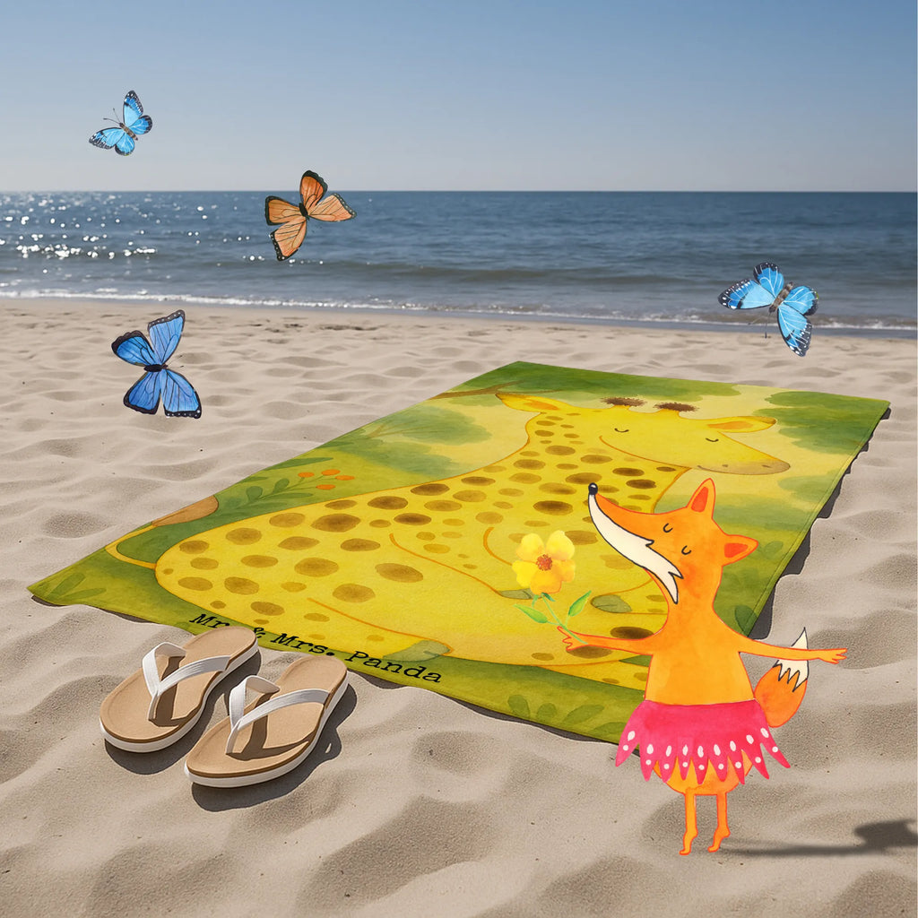 Hand towel giraffe Satisfied Design Duschtuch, Badetuch, Strandtuch, Saunatuch, Kinder Handtuch, Afrika, Wildtiere, Giraffe, Zufrieden, Glück, Abenteuer