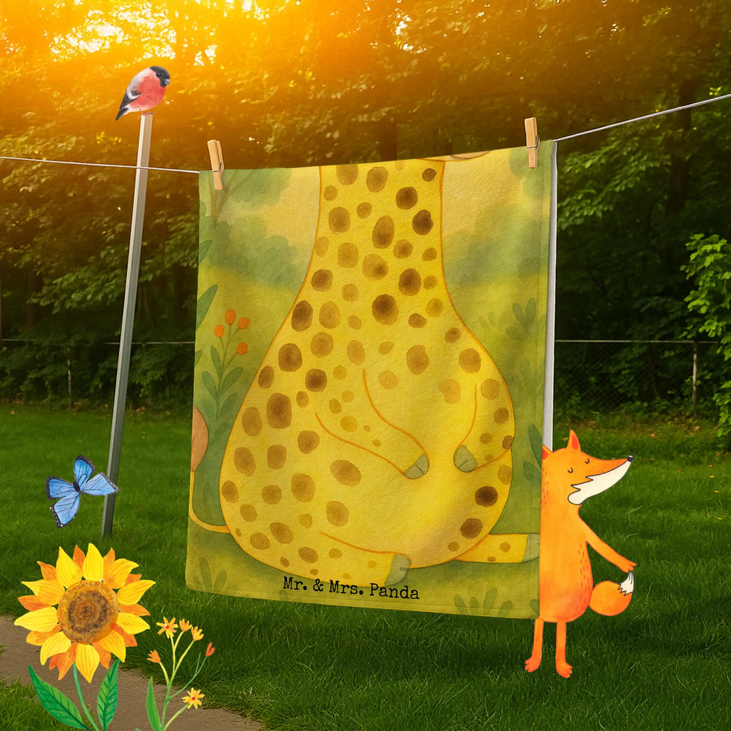 Hand towel giraffe Satisfied Design Duschtuch, Badetuch, Strandtuch, Saunatuch, Kinder Handtuch, Afrika, Wildtiere, Giraffe, Zufrieden, Glück, Abenteuer