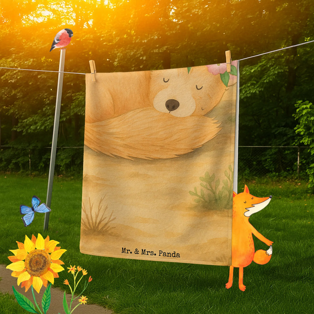 70 x 140 ręcznik lis pustynny kwiaty Design Duschtuch, Badetuch, Strandtuch, Saunatuch, Kinder Handtuch, Afrika, Wildtiere, Wüste, Wüstenfuchs, Blumen, Blumenkranz, Glücklich