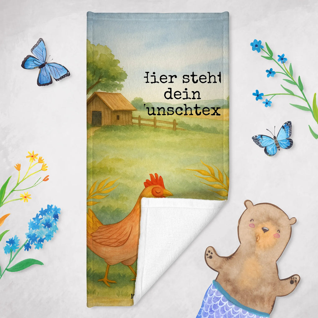 Personalized Bath Towel Chicken Proud Design Personalisiertes Handtuch, Badetuch mit Namen, Personalisiertes Badetuch, Strandtuch mit Namen, Kinder Handtuch mit Namen, Duschtuch mit Namen, Saunatuch mit Namen, Bauernhof, Hoftiere, Landwirt, Landwirtin, Hahn, Hühner, Spruch, Landleben, Magie, Eier, Motivation, Schwangerschaft, Geburt, Henne, Hof