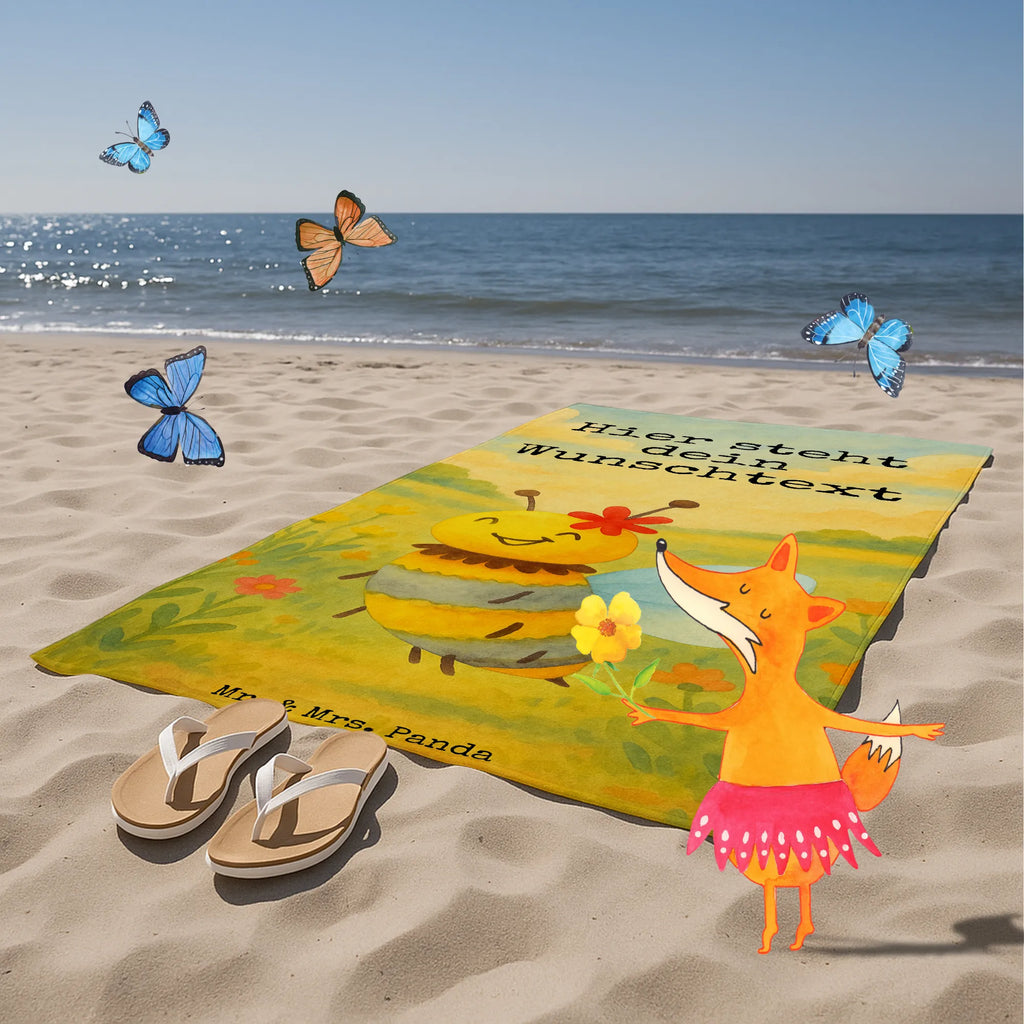 Personalized Bath Towel bee flower Design Kinder Handtuch mit Namen, Duschtuch mit Namen, Badetuch mit Namen, Saunatuch mit Namen, Personalisiertes Handtuch, Strandtuch mit Namen, Personalisiertes Badetuch, Biene, Wespe, Hummel