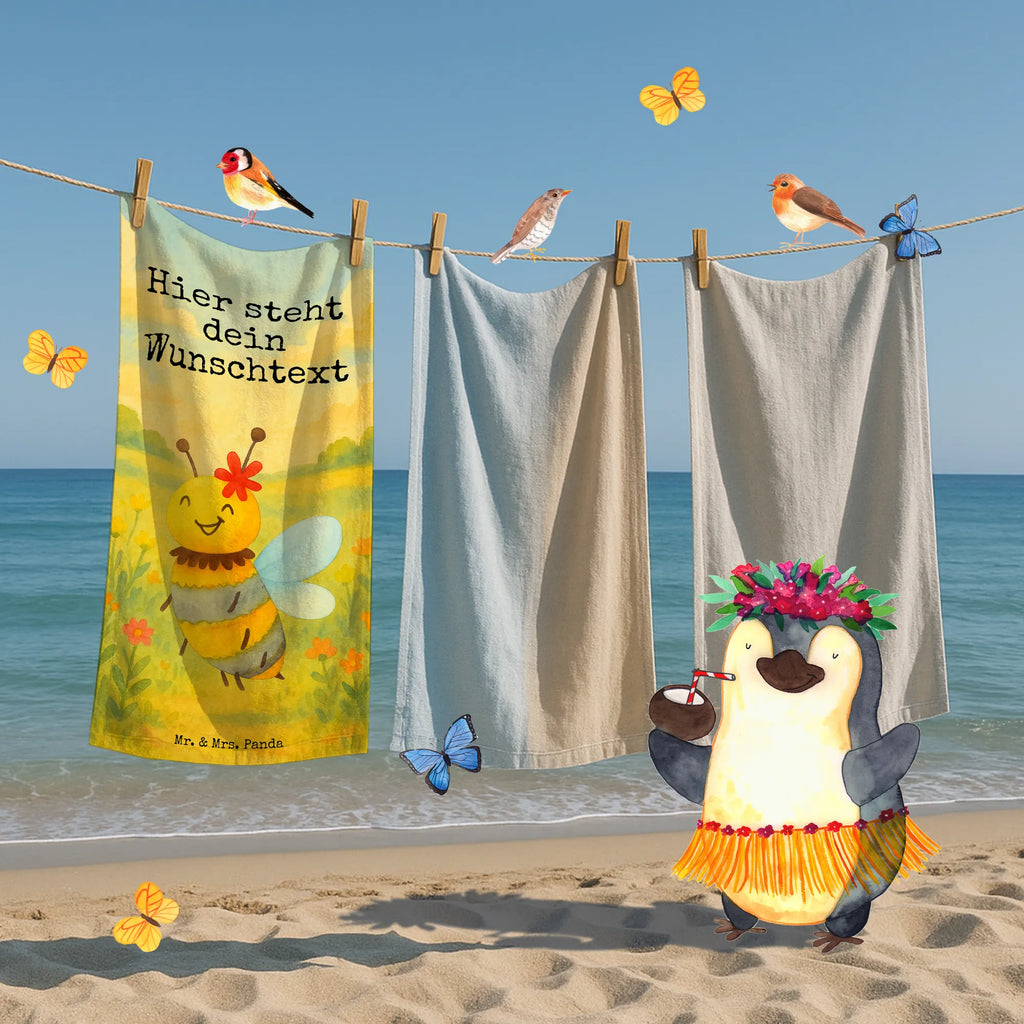 Personalized Bath Towel bee flower Design Kinder Handtuch mit Namen, Duschtuch mit Namen, Badetuch mit Namen, Saunatuch mit Namen, Personalisiertes Handtuch, Strandtuch mit Namen, Personalisiertes Badetuch, Biene, Wespe, Hummel