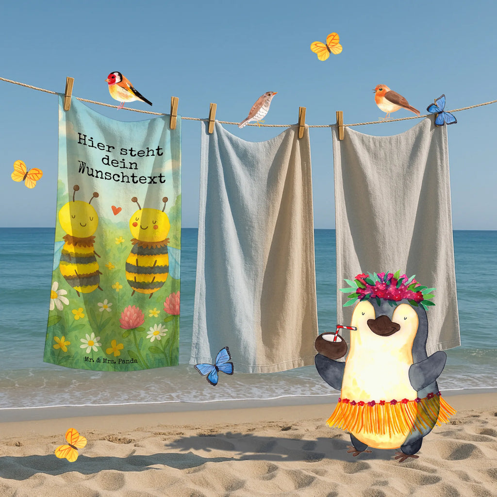 Personalized Bath Towel bee In love Design Personalisiertes Handtuch, Duschtuch mit Namen, Kinder Handtuch mit Namen, Strandtuch mit Namen, Personalisiertes Badetuch, Badetuch mit Namen, Saunatuch mit Namen, Biene, Wespe, Hummel