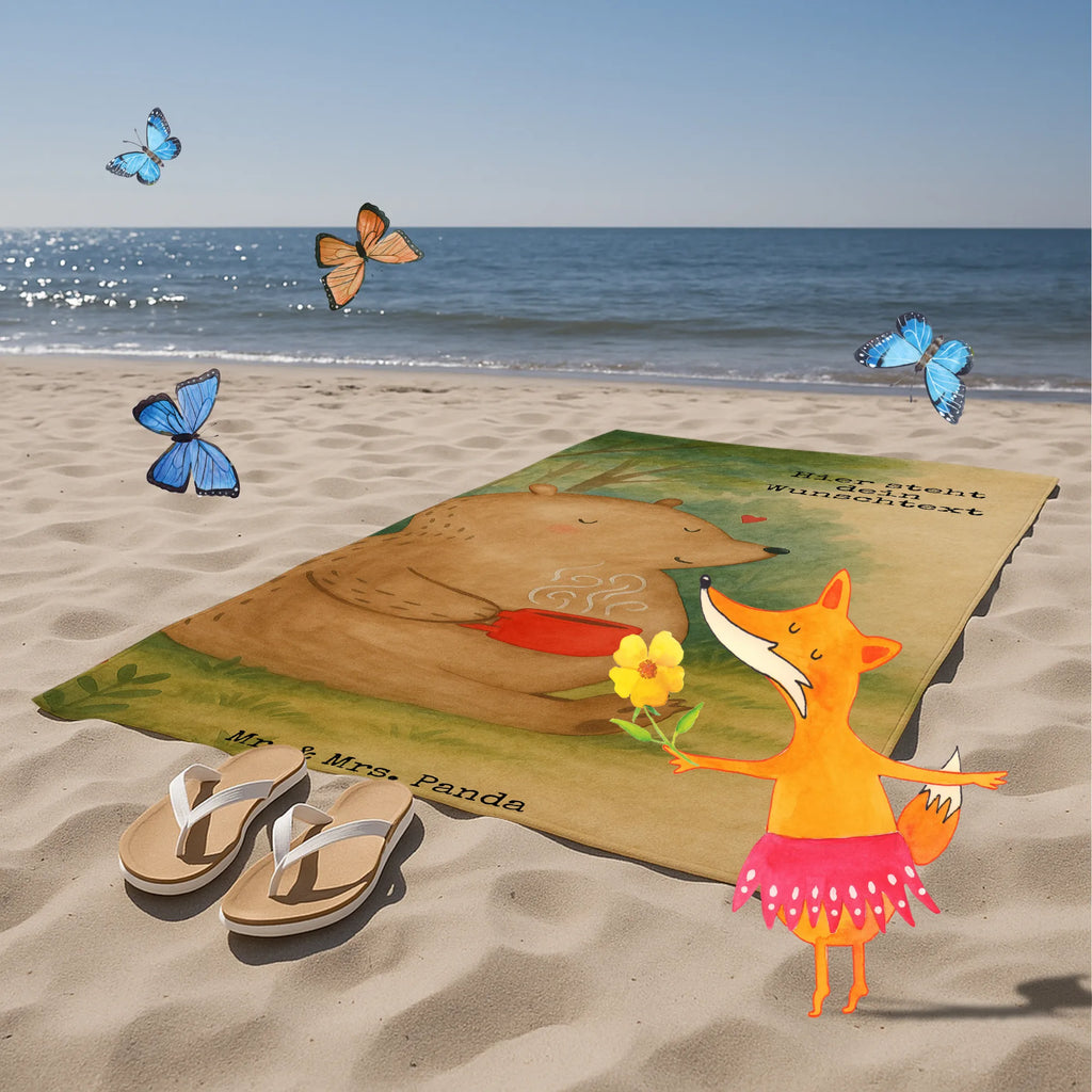 Personalized Bath Towel bear Coffee Design Personalisiertes Badetuch, Strandtuch mit Namen, Badetuch mit Namen, Saunatuch mit Namen, Duschtuch mit Namen, Personalisiertes Handtuch, Kinder Handtuch mit Namen, Bär, Teddy, Teddybär, Welt retten, guten Morgen, Coffee, Bären, Motivation, Kaffee, Welt erobern, Morgenroutine