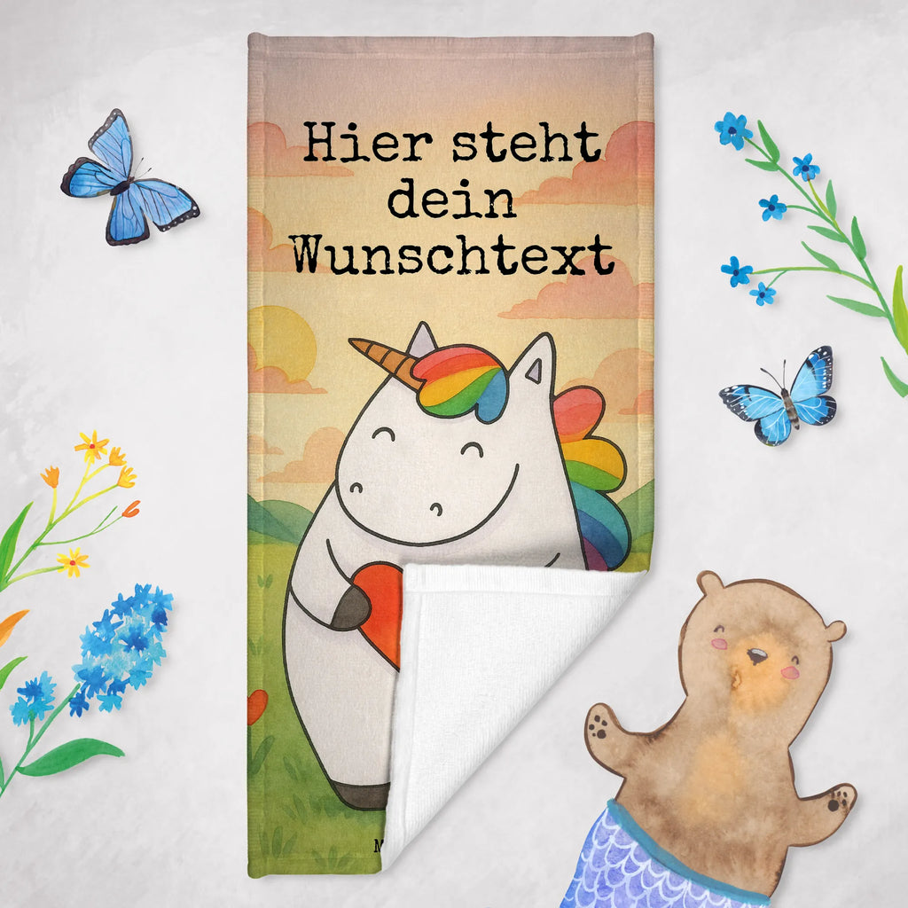Spersonalizowany ręcznik kąpielowy Jednorożec serce Design Kinder Handtuch mit Namen, Personalisiertes Handtuch, Duschtuch mit Namen, Personalisiertes Badetuch, Badetuch mit Namen, Strandtuch mit Namen, Saunatuch mit Namen, Einhorn, Einhörner, Einhorn Deko, Unicorn, bunt, witzig, anders, Freundin, Herz, lustig, schlimm, böse