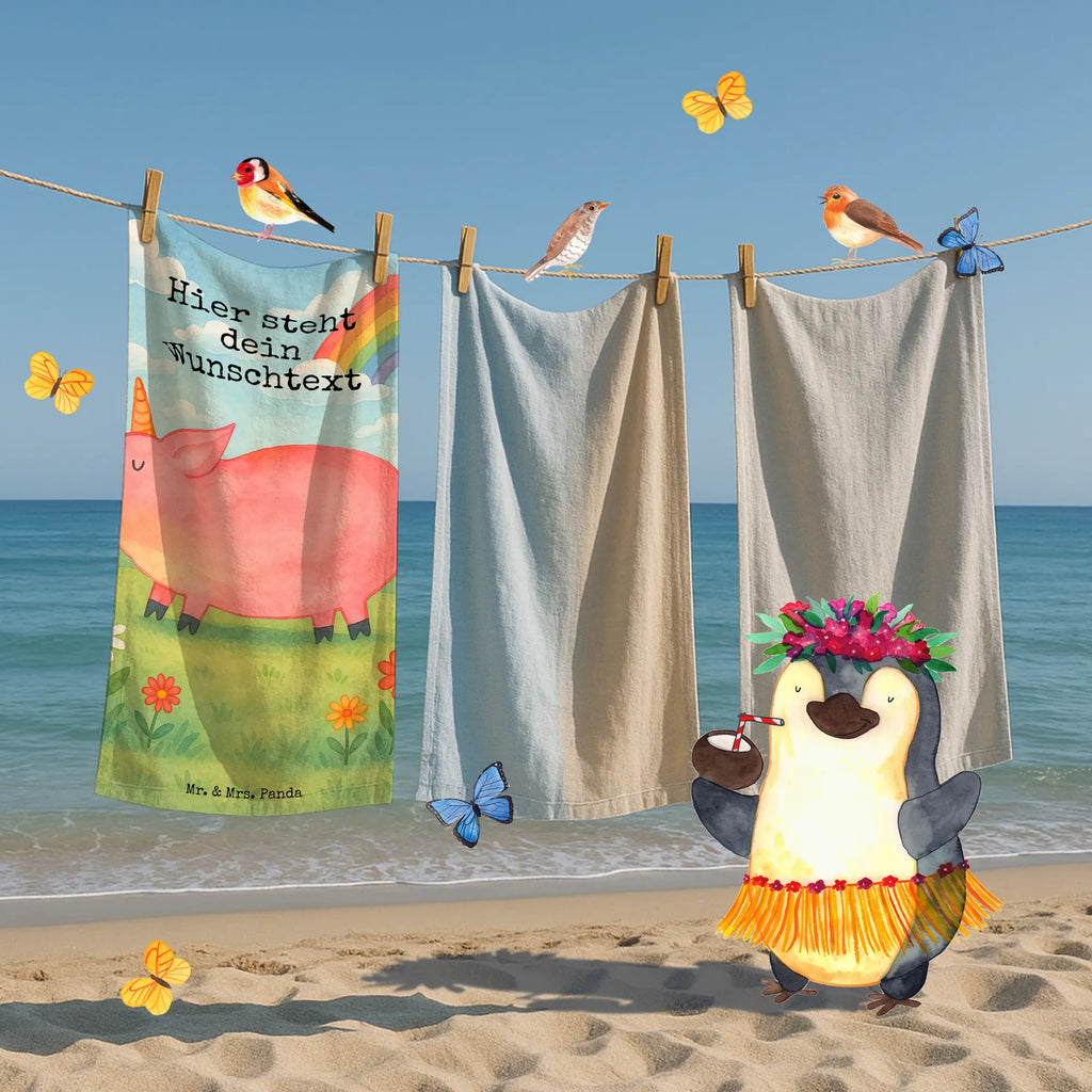 Personalisiertes Badehandtuch Einhorn Schwein Design Duschtuch mit Namen, Saunatuch mit Namen, Personalisiertes Badetuch, Personalisiertes Handtuch, Strandtuch mit Namen, Badetuch mit Namen, Kinder Handtuch mit Namen, Einhorn, Einhörner, Einhorn Deko, Unicorn, Schwein, Piggy, Spaß, english, funny, Pig, Spruch, witzig. lustig, Bauer, englisch, Party, Schweinhorn, geschenk